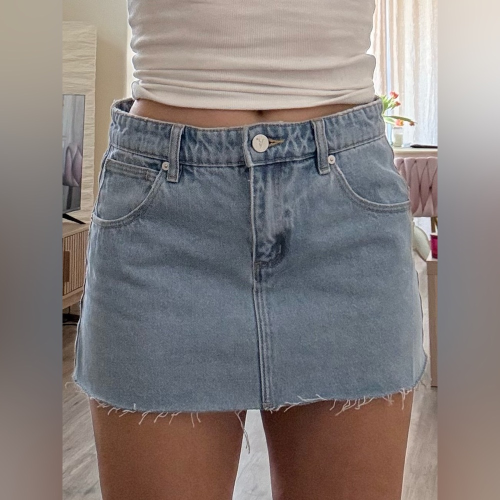 Abrand Sky Blue Denim Skirt